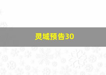 灵域预告30