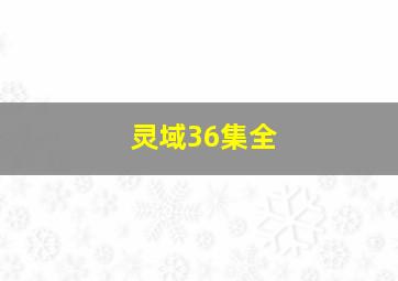 灵域36集全