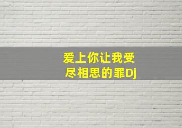 爱上你让我受尽相思的罪Dj