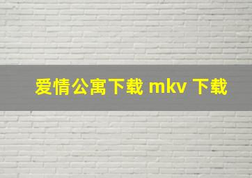 爱情公寓下载 mkv 下载