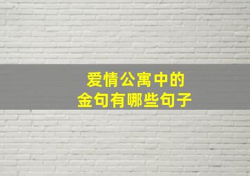 爱情公寓中的金句有哪些句子