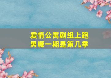 爱情公寓剧组上跑男哪一期是第几季