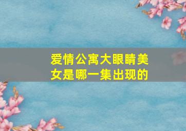 爱情公寓大眼睛美女是哪一集出现的