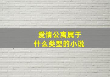 爱情公寓属于什么类型的小说