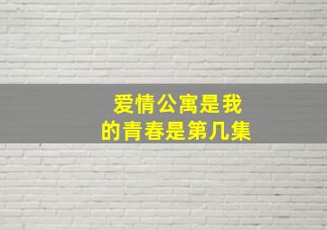 爱情公寓是我的青春是第几集