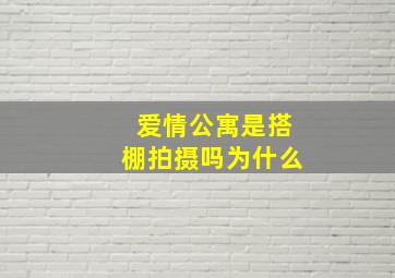 爱情公寓是搭棚拍摄吗为什么