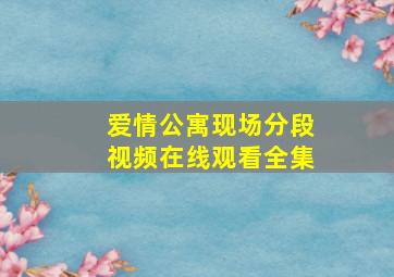 爱情公寓现场分段视频在线观看全集