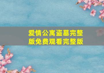 爱情公寓盗墓完整版免费观看完整版