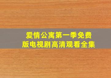 爱情公寓第一季免费版电视剧高清观看全集