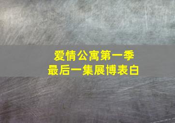 爱情公寓第一季最后一集展博表白