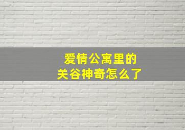 爱情公寓里的关谷神奇怎么了