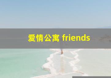 爱情公寓 friends