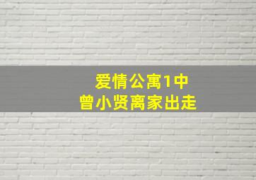 爱情公寓1中曾小贤离家出走