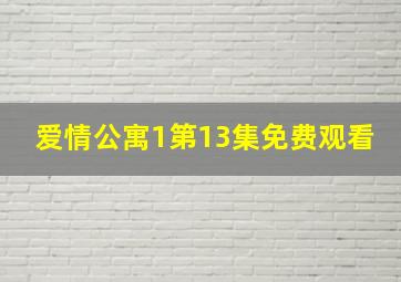 爱情公寓1第13集免费观看