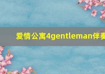 爱情公寓4gentleman伴奏