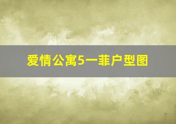 爱情公寓5一菲户型图