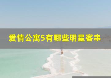 爱情公寓5有哪些明星客串