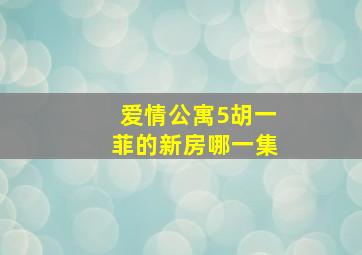 爱情公寓5胡一菲的新房哪一集