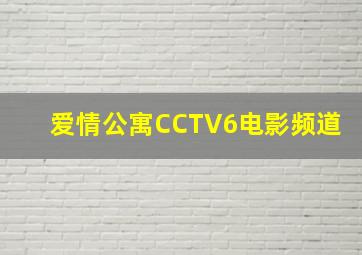 爱情公寓CCTV6电影频道