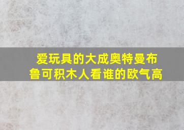 爱玩具的大成奥特曼布鲁可积木人看谁的欧气高