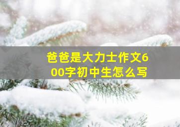 爸爸是大力士作文600字初中生怎么写