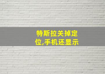 特斯拉关掉定位,手机还显示