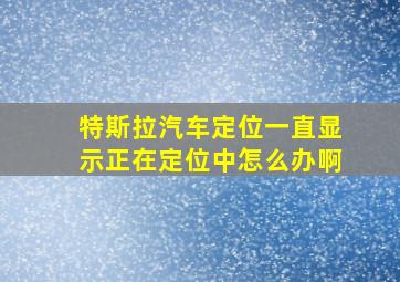 特斯拉汽车定位一直显示正在定位中怎么办啊