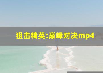 狙击精英:巅峰对决mp4