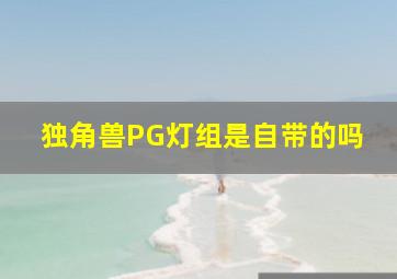 独角兽PG灯组是自带的吗