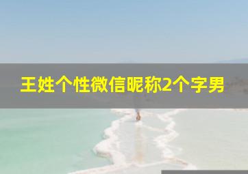 王姓个性微信昵称2个字男