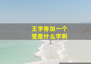 王字旁加一个莹是什么字啊