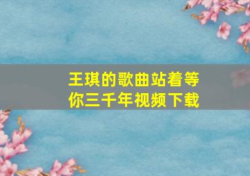 王琪的歌曲站着等你三千年视频下载