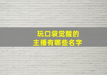 玩口袋觉醒的主播有哪些名字