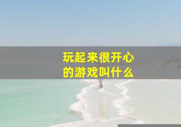 玩起来很开心的游戏叫什么