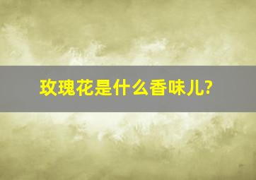 玫瑰花是什么香味儿?