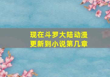 现在斗罗大陆动漫更新到小说第几章