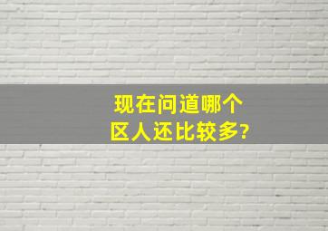 现在问道哪个区人还比较多?