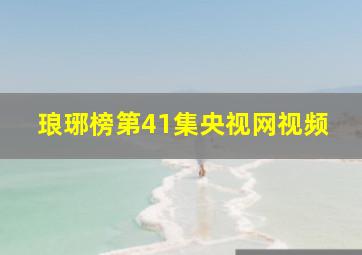 琅琊榜第41集央视网视频