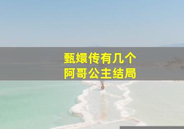 甄嬛传有几个阿哥公主结局