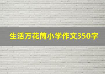 生活万花筒小学作文350字