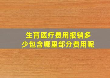 生育医疗费用报销多少包含哪里部分费用呢