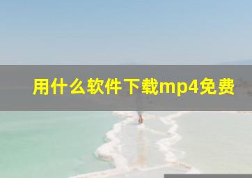 用什么软件下载mp4免费