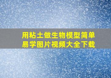 用粘土做生物模型简单易学图片视频大全下载