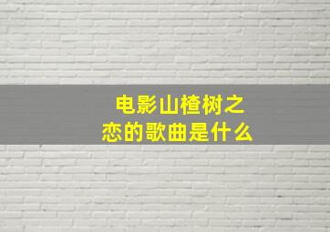 电影山楂树之恋的歌曲是什么