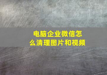 电脑企业微信怎么清理图片和视频