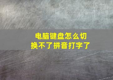 电脑键盘怎么切换不了拼音打字了