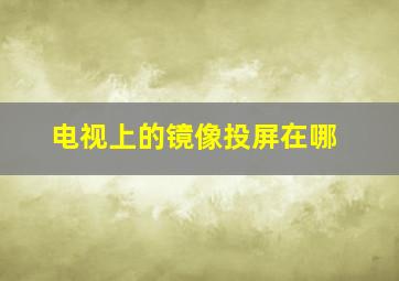 电视上的镜像投屏在哪