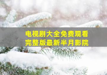 电视剧大全免费观看完整版最新半月影院