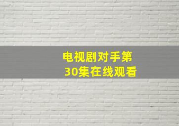 电视剧对手第30集在线观看