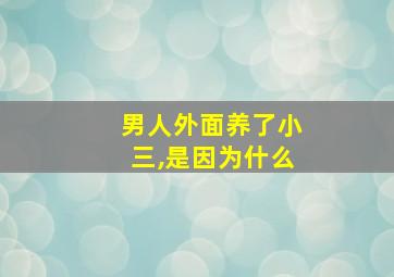 男人外面养了小三,是因为什么